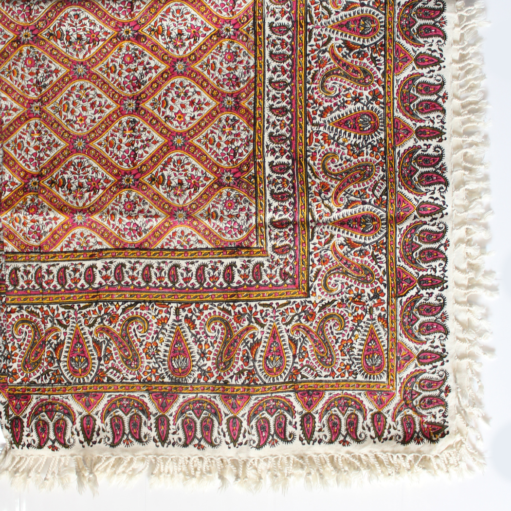 Persian textile block-printed handmade (Ghalamkar), Pure cotton, 100* ...