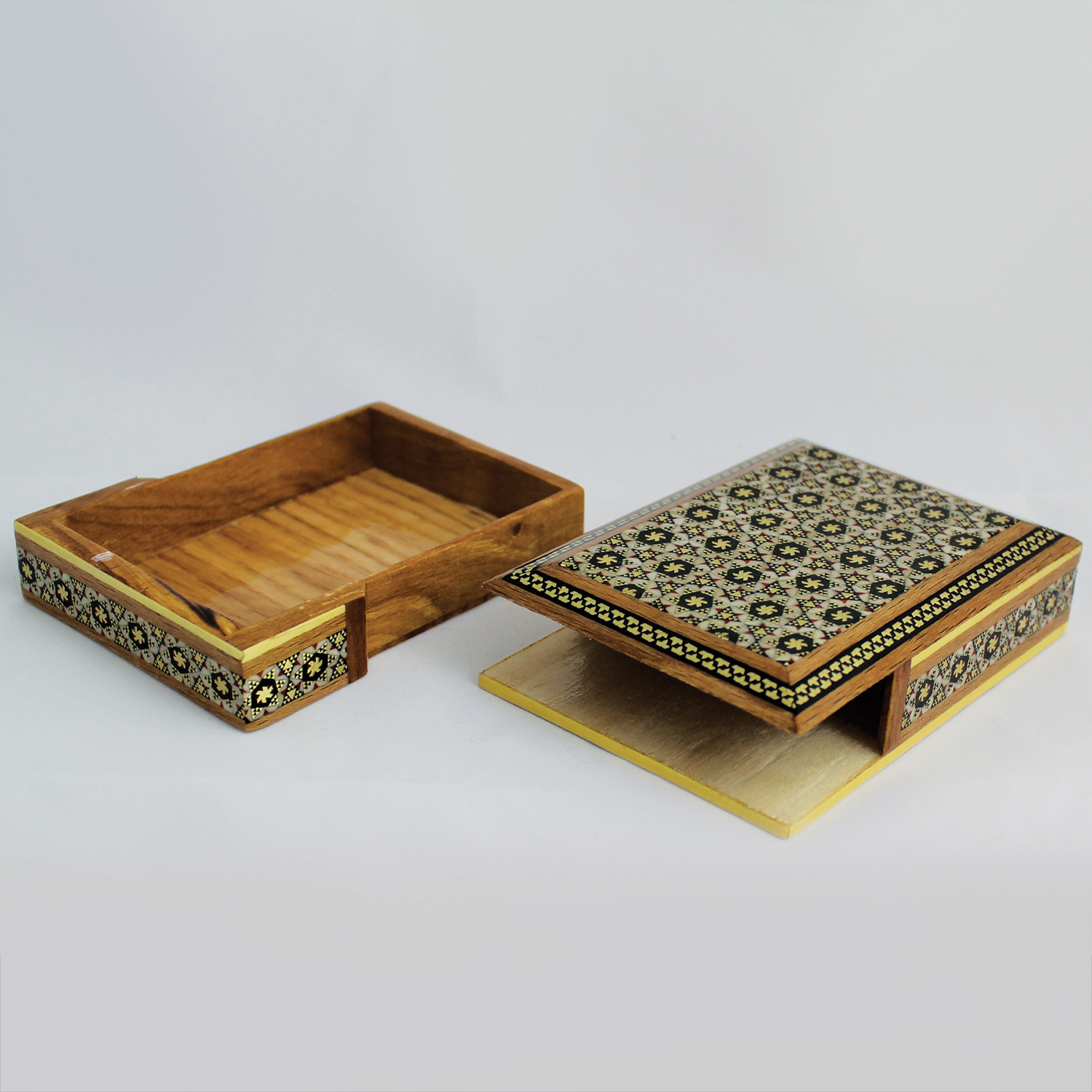 Persian inlayed handicraft (khatam)- Card box with - 11 cm | Taha ...