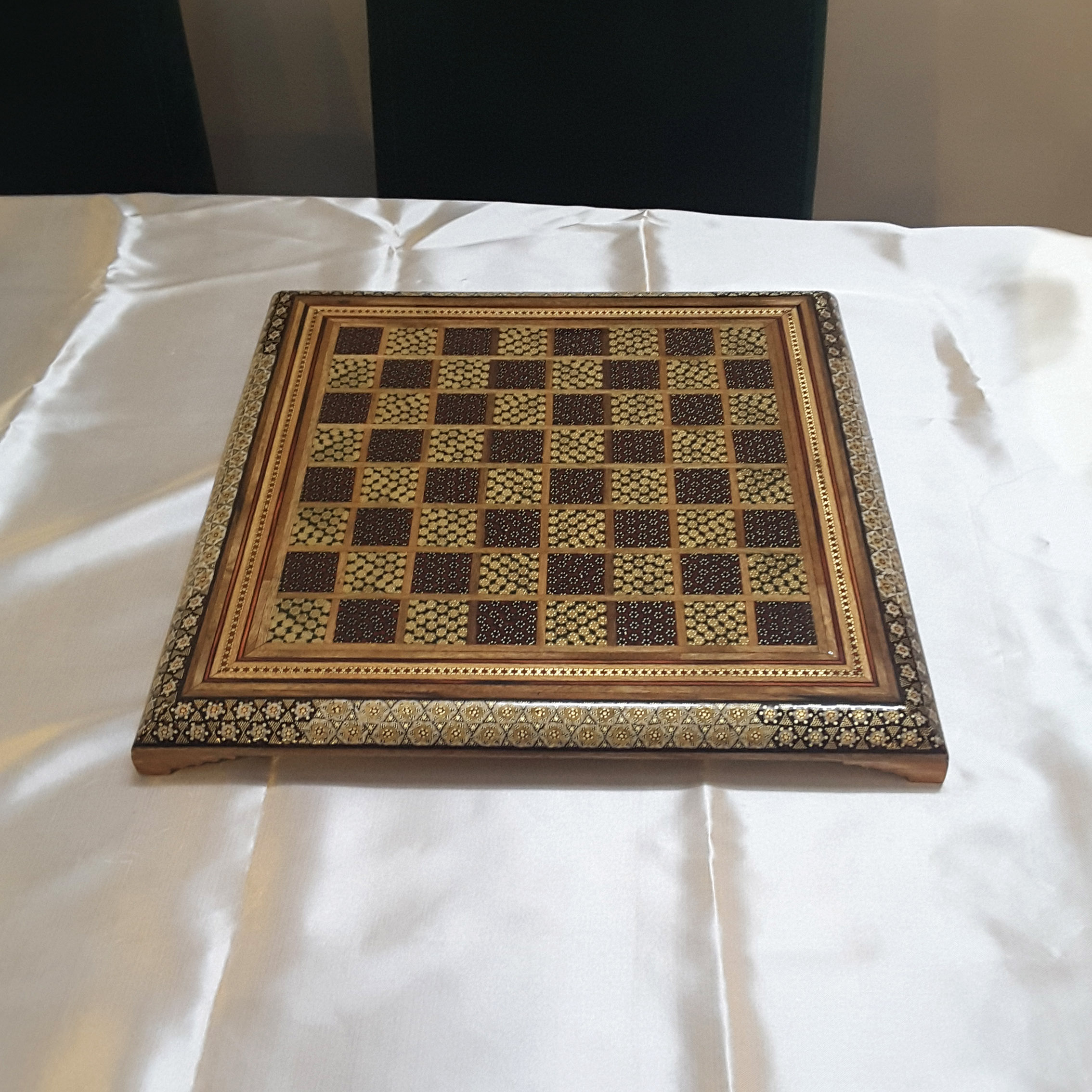 Persian inlayed (all Khatam) Chessboard - 40 cm | Taha Handicraft Shop