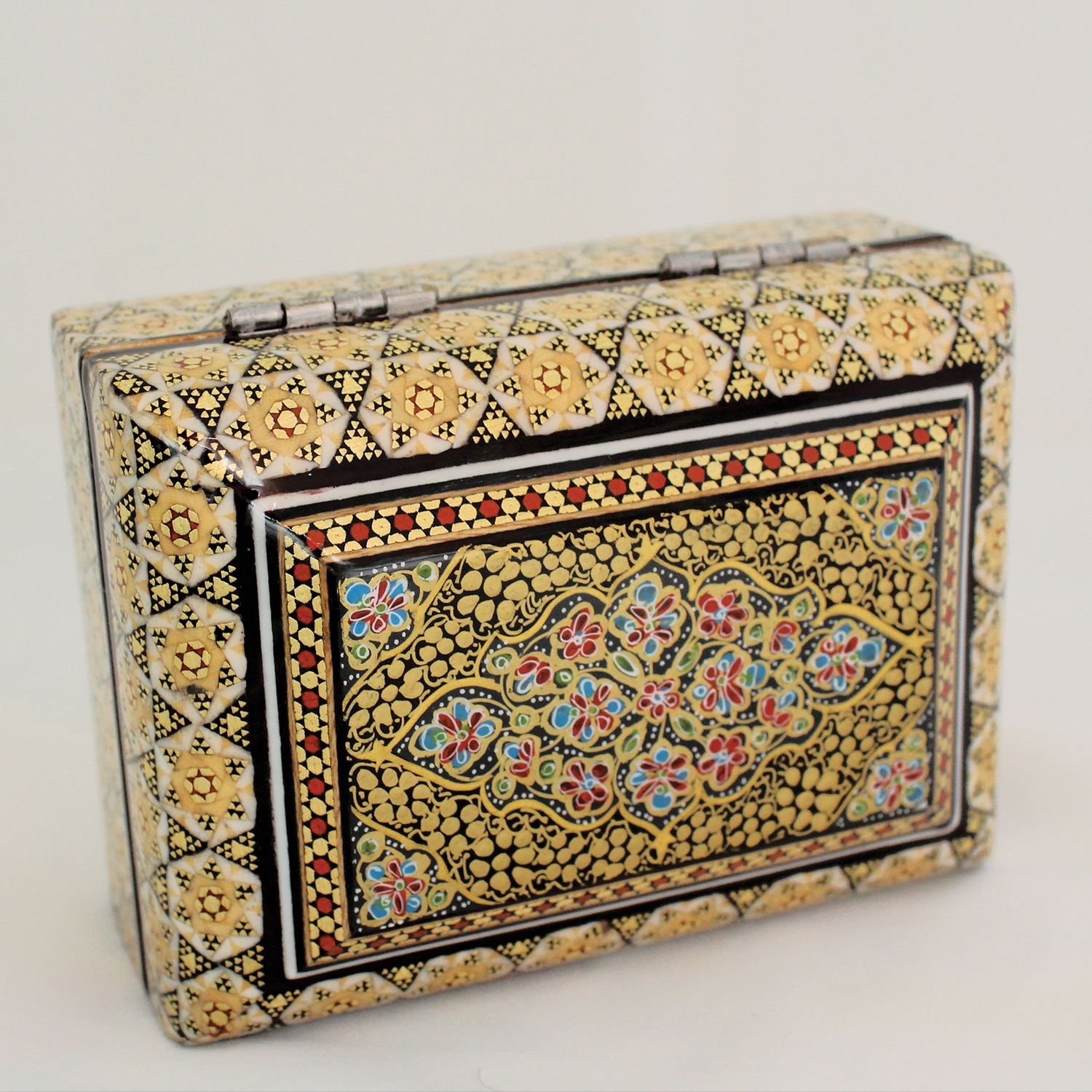 Persian inlaying handmade (Khatam) - Jewelry box with Eslimy miniature ...