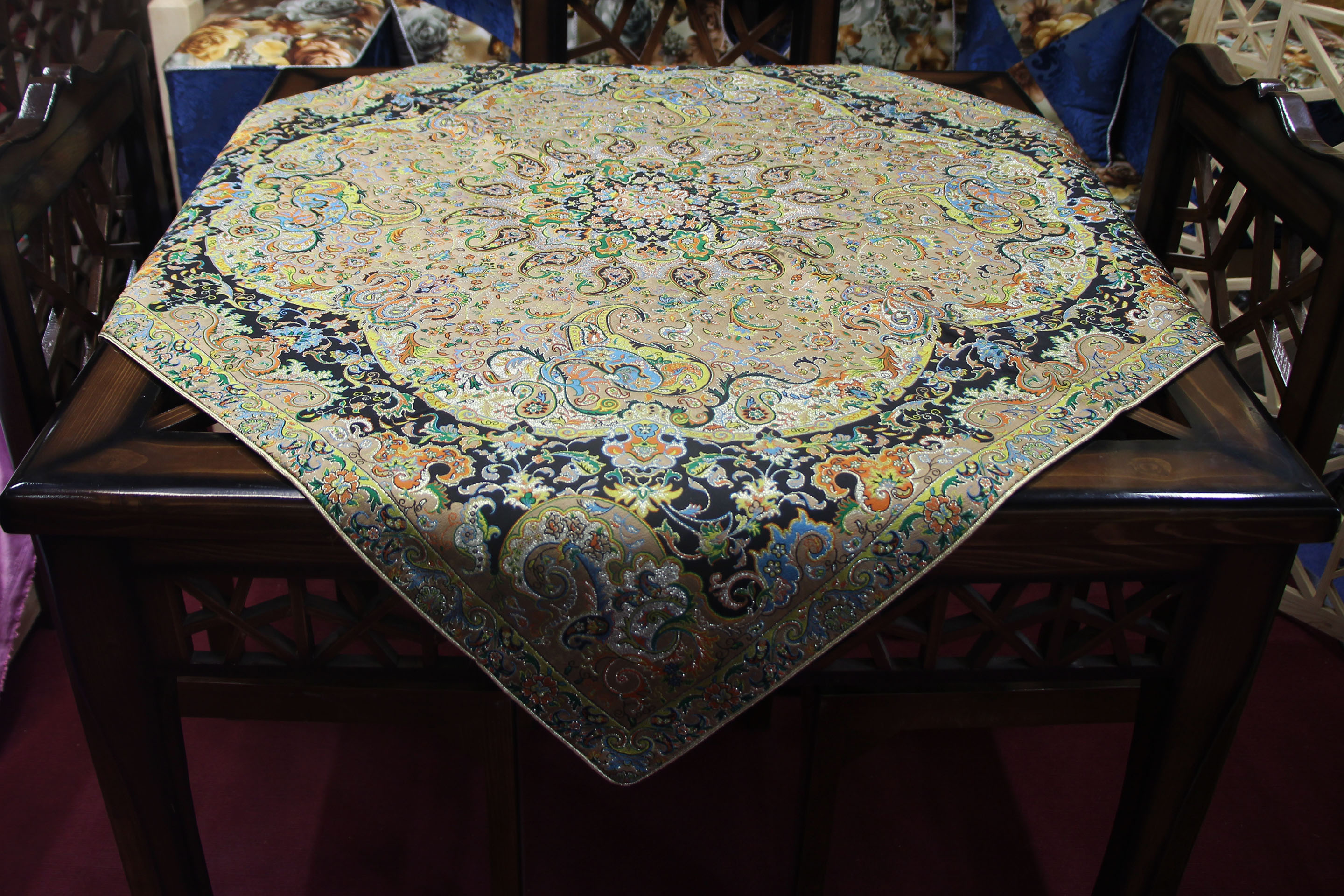 Termeh - Rezaei Kimia design - Brown 100 cm | Taha Handicraft Shop