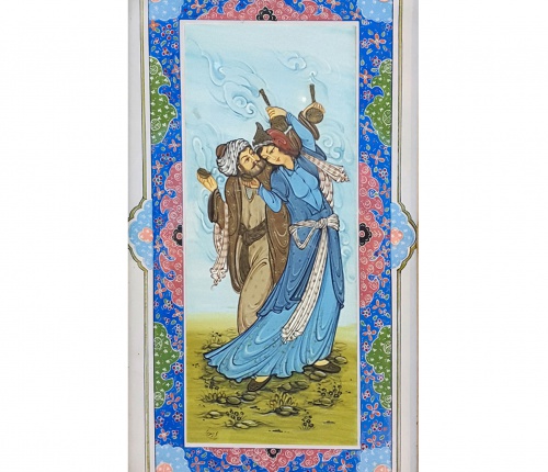 Persian miniature - Layla and Majnun face on melamine ...