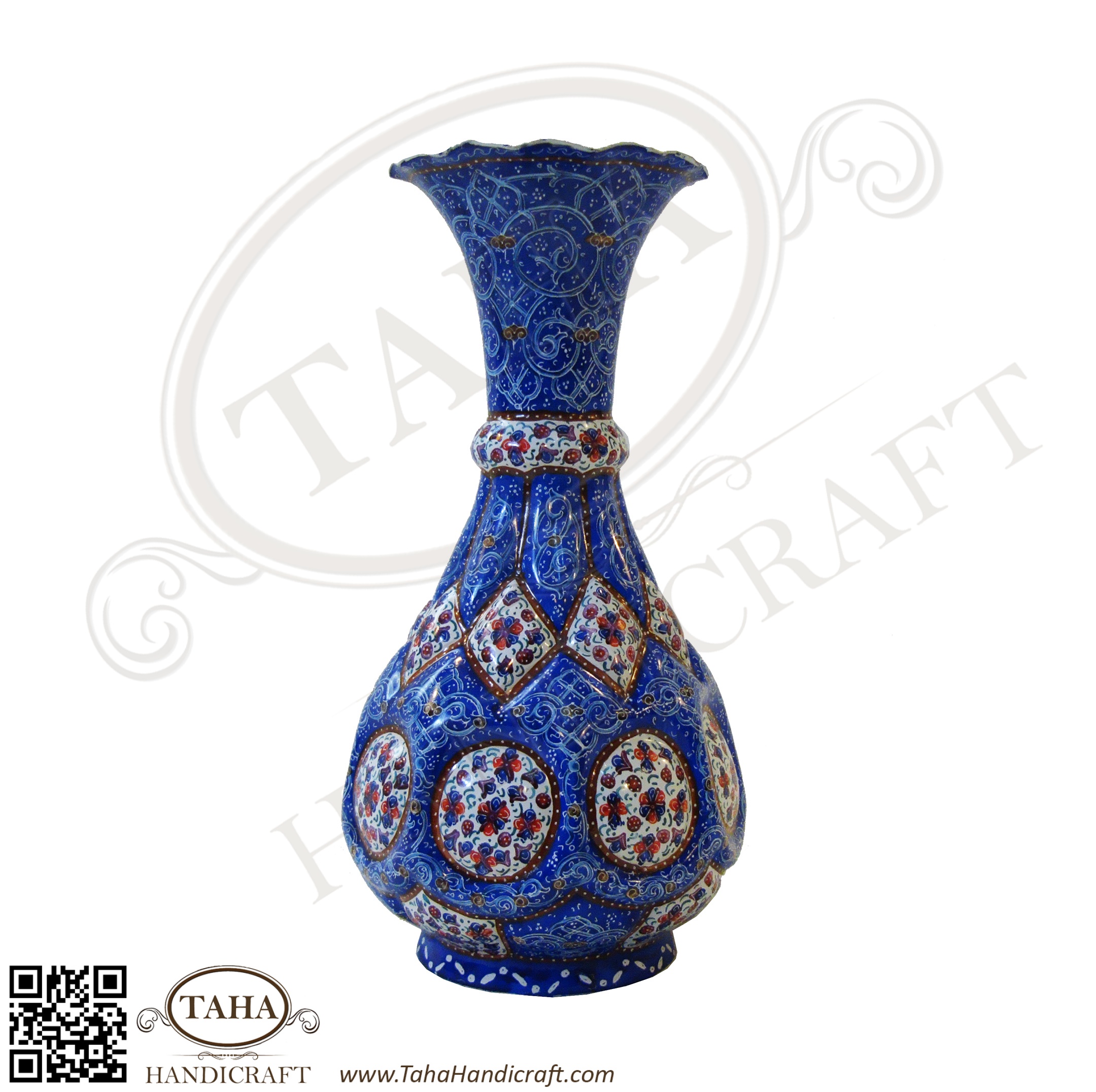 Luxury Flower Pot - Isfahan Souvenir Enameled Handmade (Mina) - 11
